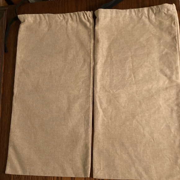 Gucci EUC Cotton Blend Logo Drawstring Dustbag pair.  17” L x 8-1/2” W - Picture 2 of 4